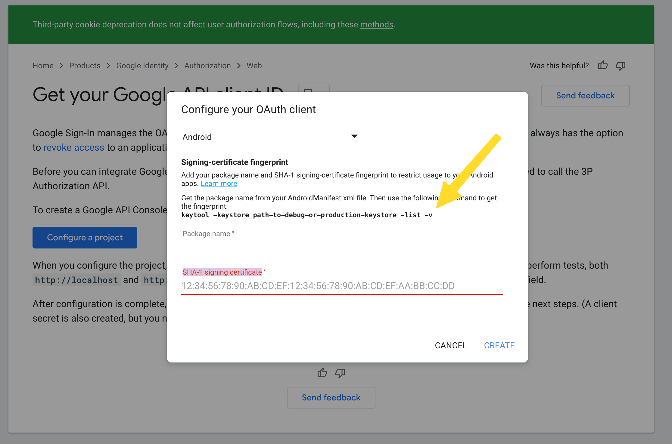 Obtain SHA-1 signinreport